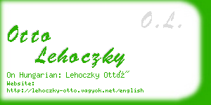 otto lehoczky business card